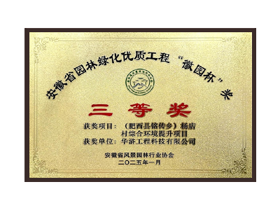 庆阳荣获2025“徽园杯”奖三等奖